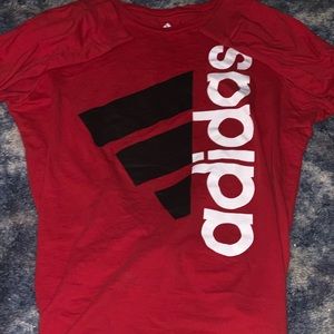 adidas long sleeve red tee